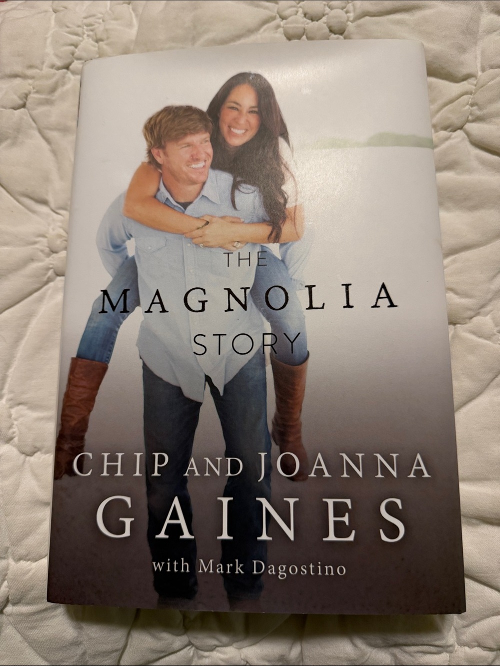 Magnolia Hardcover by Magnolia - White with Blue and Brown Accents